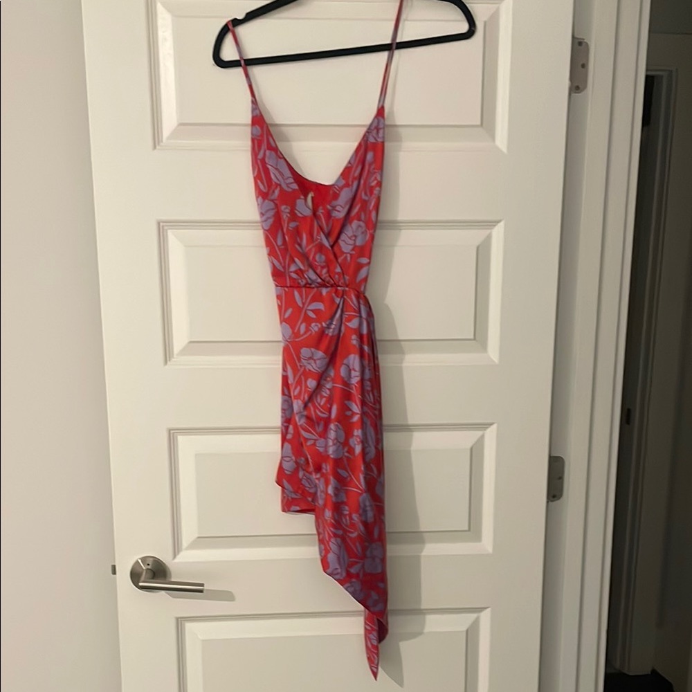 Lovers + Friends Red and Purple Floral Dress